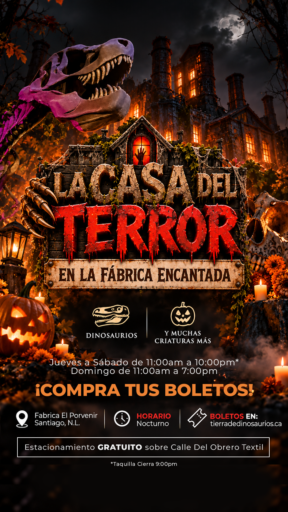 Noches de Dino Terror 🎃🦖